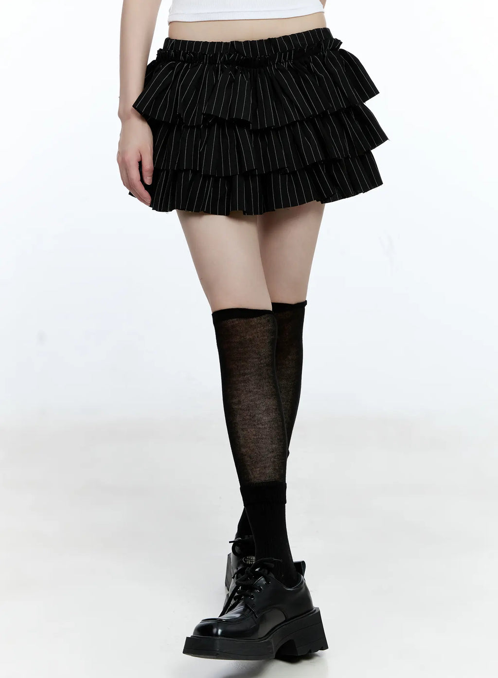 Tiered Stripe Mini Skirt CG507