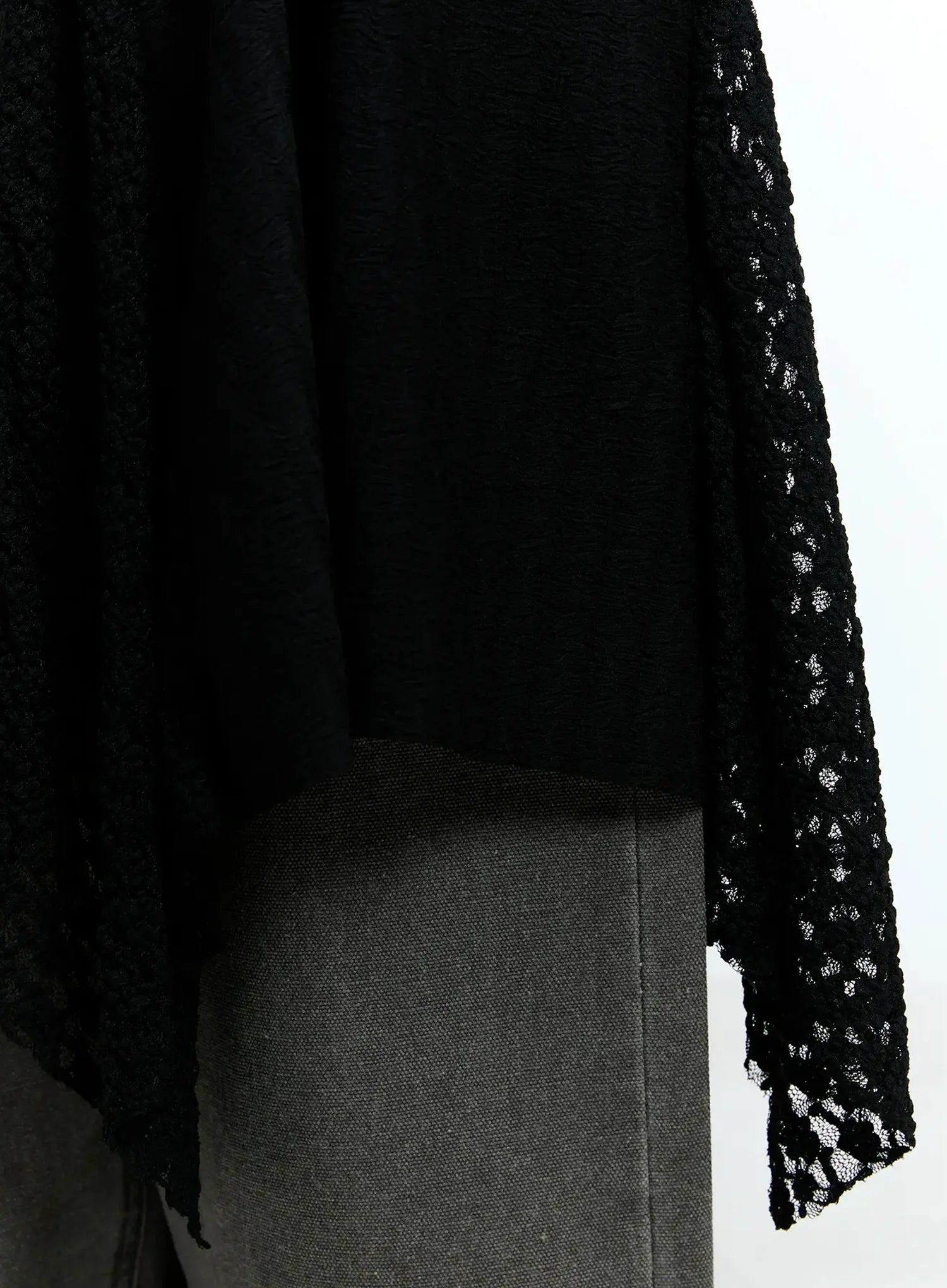 Lace Asymmetric Midi Skirt IU525