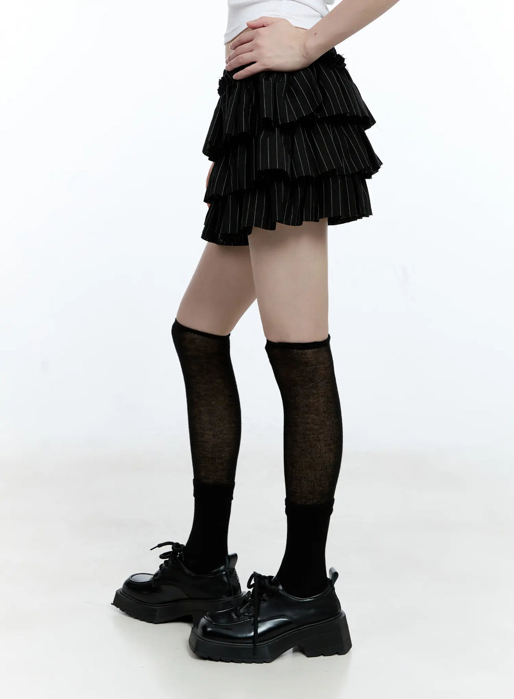 Tiered Stripe Mini Skirt CG507