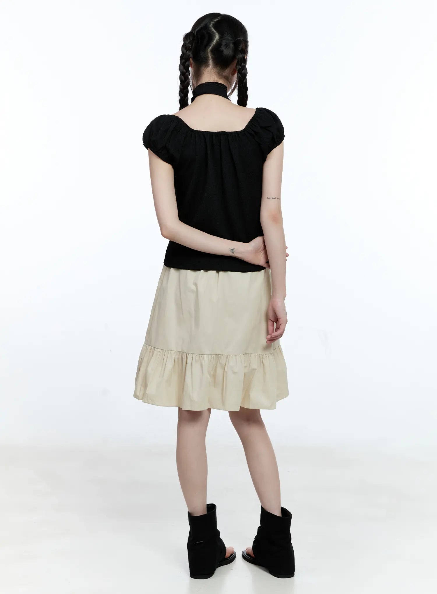 Cotton Tiered Midi Skirt CG507