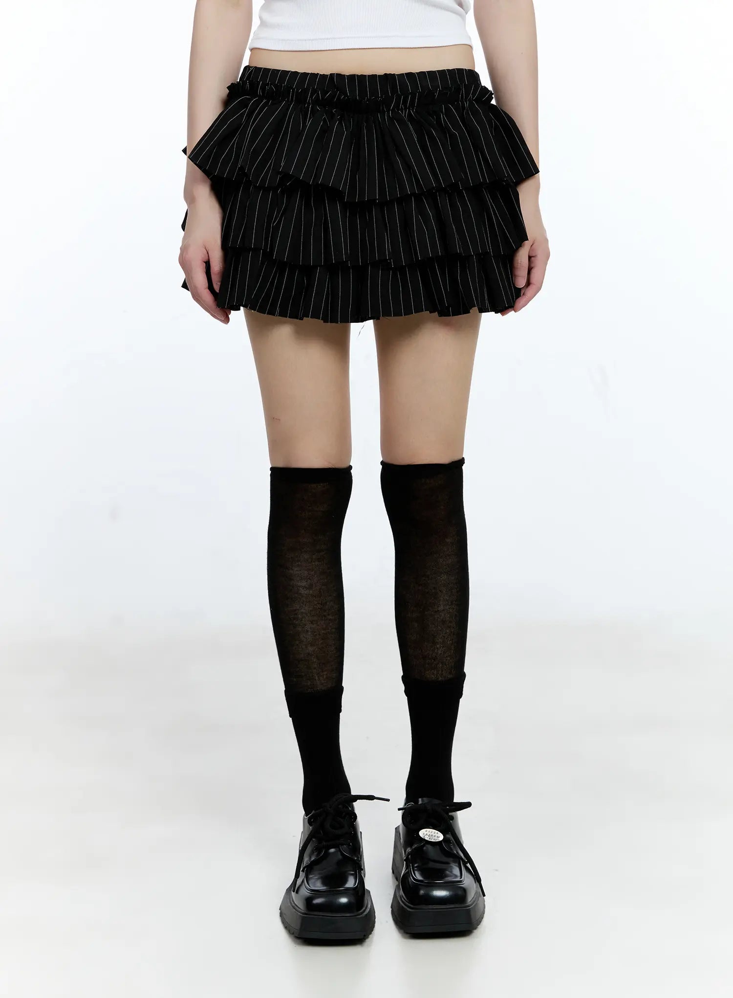 Tiered Stripe Mini Skirt CG507